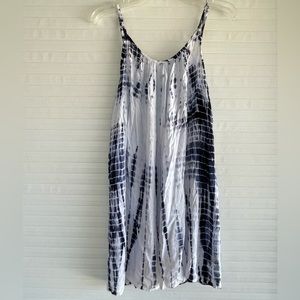 Linen Blue Tie Dye Dress